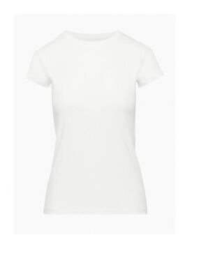 Aritzia White Short Sleeve Crew Neck Tee